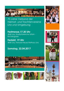 Festmesse,17,30 Uhr - und Trachtenvereine Linz und Umgebung