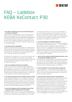 FAQ – Ladebox KEBA KeContact P30
