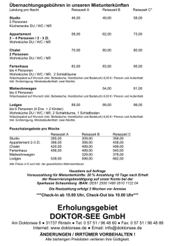 Preise - Doktorsee