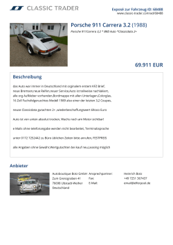 Porsche 911 Carrera 3.2 (1988) 69.911 EUR