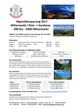 Alpenüberquerung 2017 Mittenwald / Klais