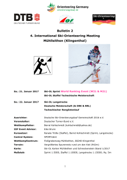 Bulletin 2 - Ski-Orienteering in Germany