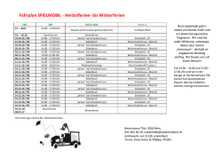 Fahrplan SPIELMOBIL - Herbstferien