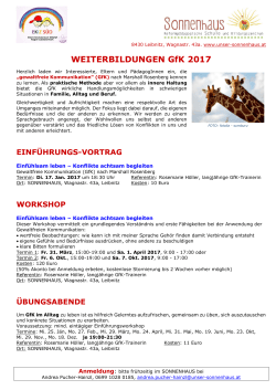 WEITERBILDUNGEN GfK 2017