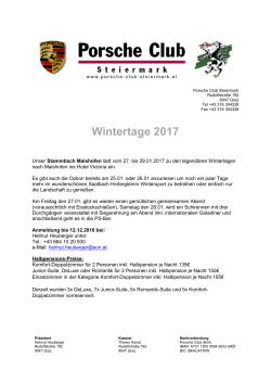 Wintertage 2017 - Porsche Club Steiermark