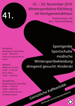 01. – 03. November 2016 Wintersportbörse Kilchberg ref