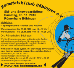 Page 1 . Ski- und Snowboardbörse Samstag, 05. 11. 2016