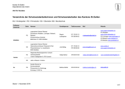 Verzeichnis der Schulsozialarbeiterinnen und Schulsozialarbeiter