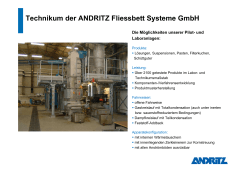 Technikum der ANDRITZ Fliessbett Systeme GmbH