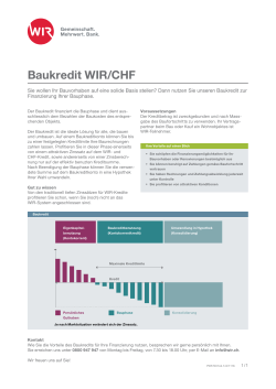 Flyer Baukredit WIR/CHF PDF, 37 KB