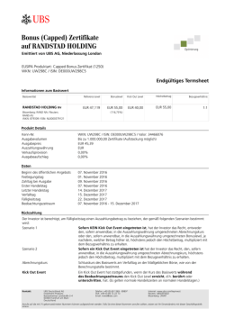 Termsheet vom Emissionstag (DE) - UBS