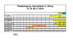 Platzbelegung 31.10.