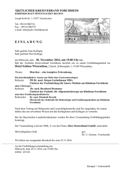 einladung - &Auml;rztlicher Kreisverband Forchheim