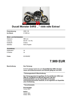 Detailansicht Ducati Monster S4RS €,€* viele edle Extras!