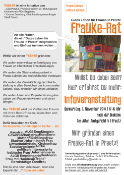 Plakat Info 2016-11-03 Frauke-Rat - Kirchenkreis Plön