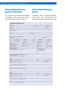 Formular für die Schwerbehindertenkartei