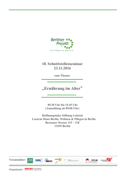 „Ernährung im Alter“ - AOK