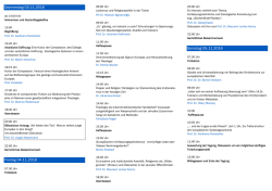 Donnerstag 03.11.2016 Freitag 04.11.2016 Samstag 05.11.2016