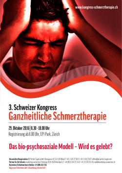 3. Schweizer Kongress Ganzheitliche Schmerztherapie