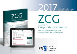 Mediadaten - Zeitschrift für Corporate Governance