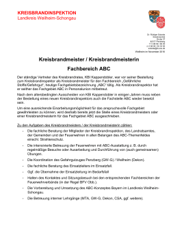Kreisbrandmeister / Kreisbrandmeisterin Fachbereich ABC