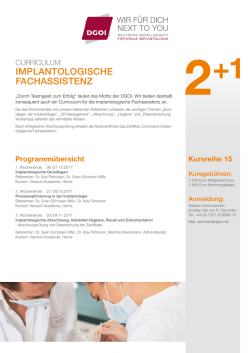 implantologische fachassistenz