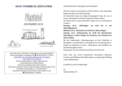 Gottesdienstordnung November 2016