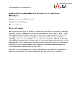 Graphen-basierte elektrochemische (Bio)Sensoren mit integrierter