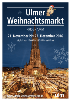 Der Weihnachtsmarkt - Ulmer Weihnachtsmarkt