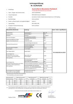 Leistungserklärung Austrotherm Resolution Flachdach