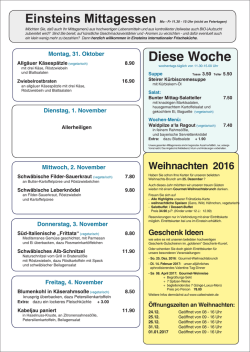Diese Woche - Cafe Einstein