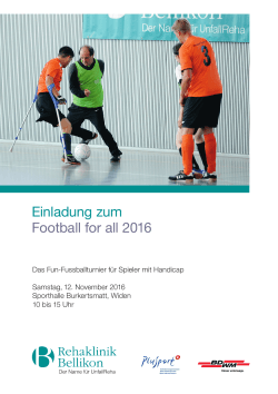Einladung zum Football for all 2016