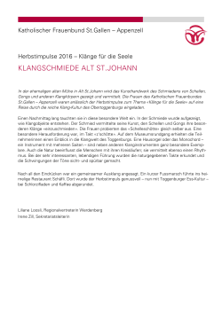 Bericht - Katholischer Frauenbund St.Gallen
