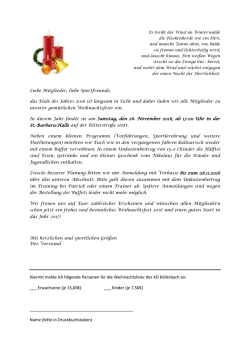 Hiermit melde ich folgende Personen f&uuml;r die Weihnachtsfeier des