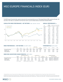 MSCI Europe Financials Index