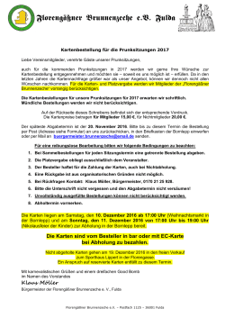 2017 Kartenverkauf INFO  - Florengäßner Brunnenzeche eV Fulda