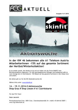In der KW 46 bekommen alle A1 Telekom Austria MitarbeiterInnen