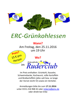 Grünkohlessen 19:00