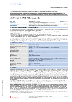 LBBW 3,20 % BASF Aktien-Anleihe - lbbw