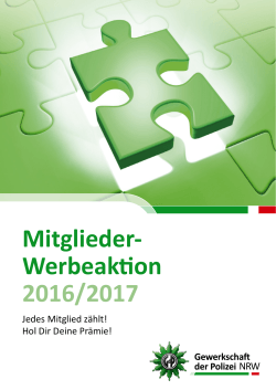 Mitglieder- Werbeaktion 2016/2017 - (GdP)