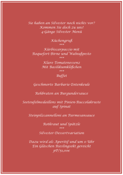 Silvestermen&uuml;