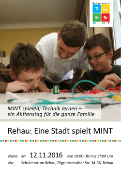 Infoflyer zum MINT Tag zum
