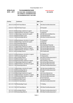 Spiele der Saison als PDF - TuS Bannberscheid 07 e. V.