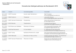 Konzerte des Gebirgsmusikkorps der Bundeswehr 2016