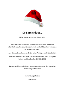 Dr Samichlaus&hellip;