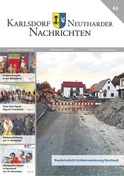 Baufortschritt Ortskernsanierung Neuthard