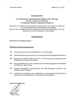 einladung - Gemeinde Iffeldorf