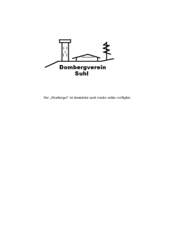 Der „Domberger“ ist demnächst auch wieder online verfügbar.