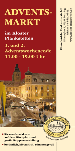 advents- markt - Kloster Plankstetten