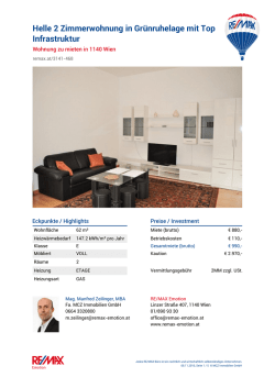 Helle 2 Zimmerwohnung in Gr&uuml;nruhelage mit Top
